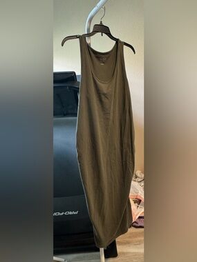 Isabel Maternity Army Green Midi Tank Dress